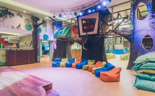 a colorful living room